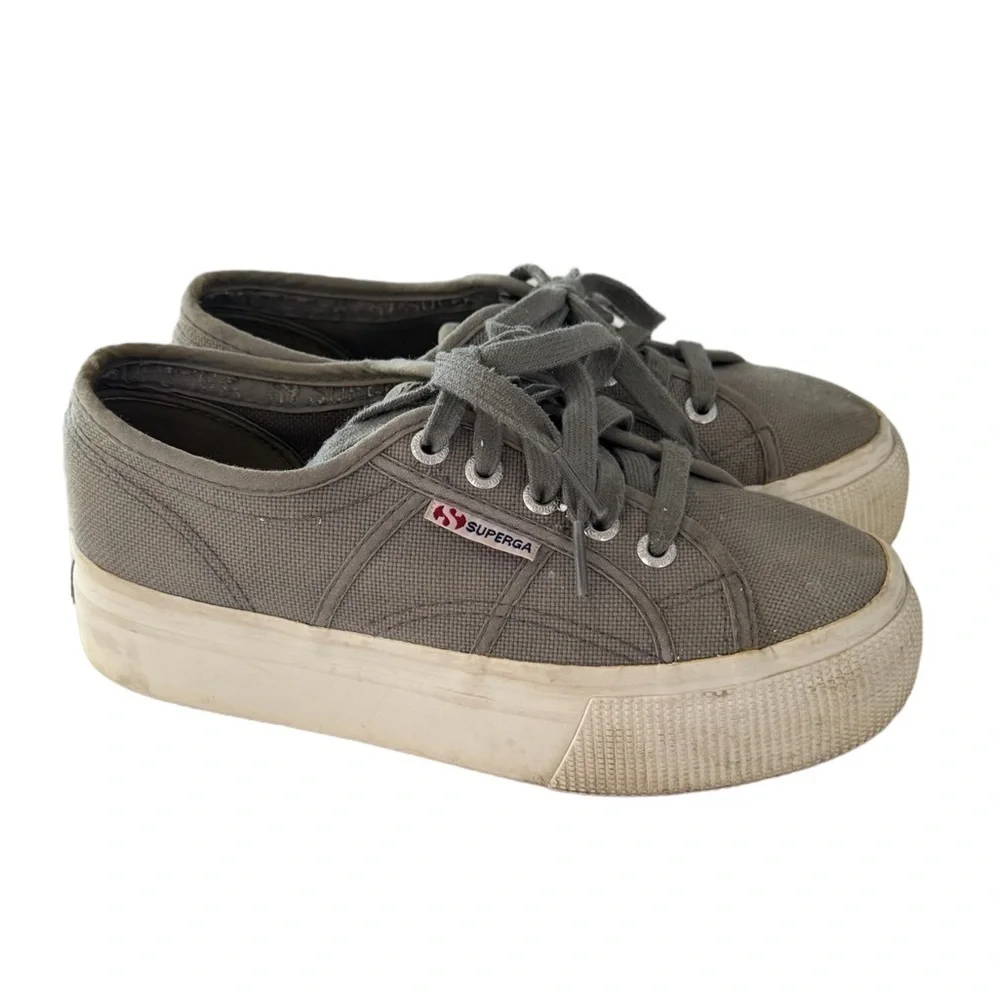 Superga 2740 Platform Sneakers, Grey, size 6